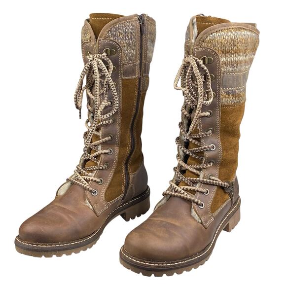 Boss & Co Women’s Caird Brown Leather Sherpa Lined Winter Boot Size 37 US 6/6.5 - Picture 6 of 14